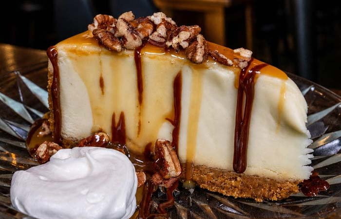 Enjoy this decadent slice at Liberty’s Restaurant, a Minnesota favorite for irresistible desserts.